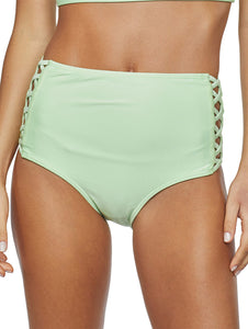 Solid-Color Hot Pants with Straps