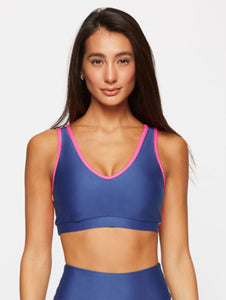 Player Solid-Color Top with Crisscrossed Straps