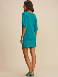 Solid-color Short Dress
