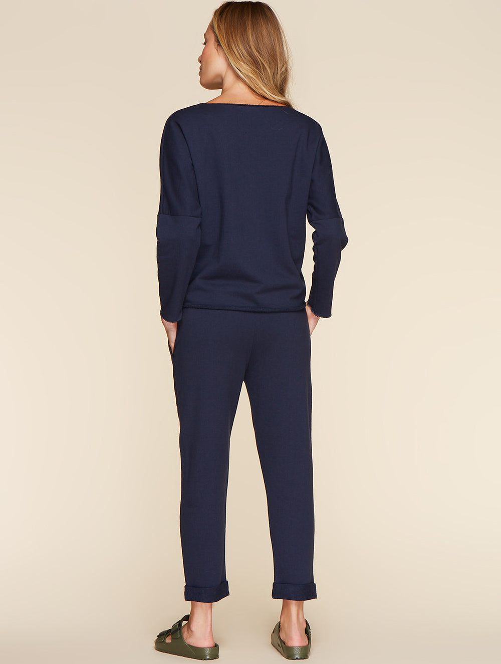 Solid-Color Sweatpants with Pockets