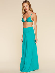 Solid-Color Long Skirt