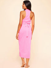 Load image into Gallery viewer, Solid-color Midi Dress Tied at the Waist