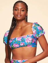 Load image into Gallery viewer, Bronzeada Printed Short-Sleeve Cropped Top