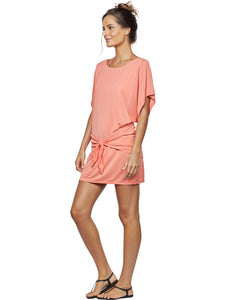 Solid-Color Short Overlap Dress