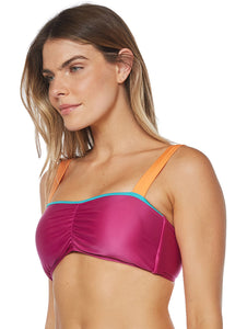 Tricolor Top with Wide Straps
