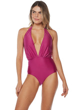 Load image into Gallery viewer, Solid-Color Halter Neck One-piece