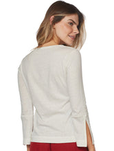 Load image into Gallery viewer, Solid-color Long-sleeved T-shirt with Slits