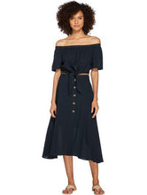 Load image into Gallery viewer, Solid-Color Linen Midi Skirt