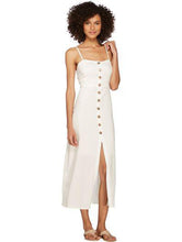 Load image into Gallery viewer, Solid-Color Linen Midi Dress